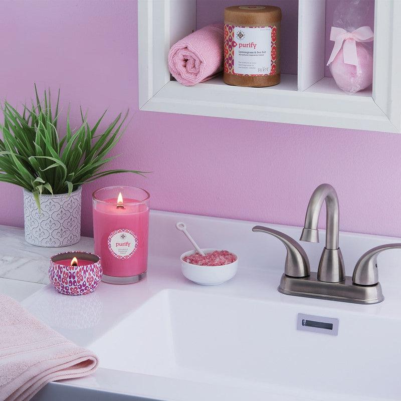 Root Candles Seeking Balance Spa Collection || Purify - Lemongrass & Sea Salt-Nature's Treasures