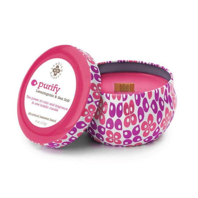 Root Candles Seeking Balance Spa Collection || Purify - Lemongrass & Sea Salt-Nature's Treasures