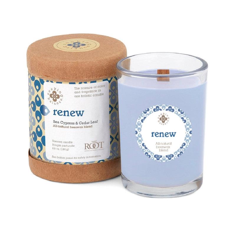 Root Candles Seeking Balance Spa Collection || Renew - Seaside Cypress and Cedar Leaf-Nature's Treasures