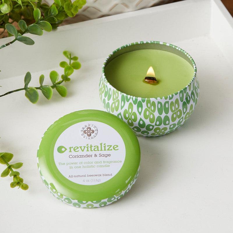 Root Candles Seeking Balance Spa Collection || Revitalize - Coriander & Sage-Nature's Treasures