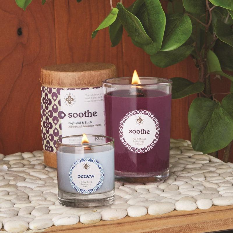 Root Candles Seeking Balance Spa Collection || Soothe - Bay Leaf and Birch-Nature's Treasures