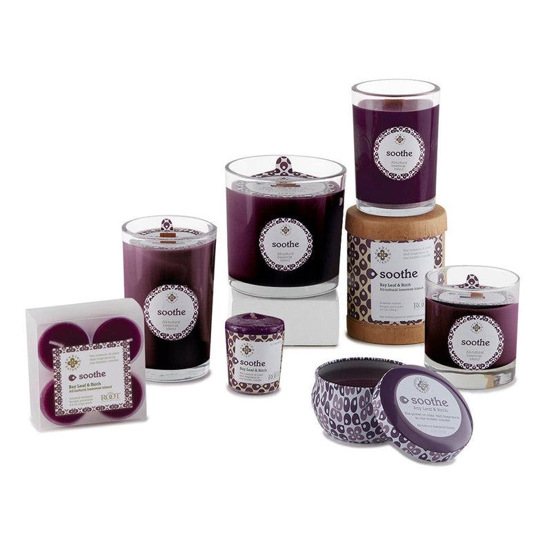 Root Candles Seeking Balance Spa Collection || Soothe - Bay Leaf and Birch-Nature's Treasures