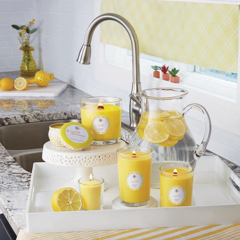 Root Candles Seeking Balance Spa Collection || Uplift - Lemon & Bergamot-Nature's Treasures