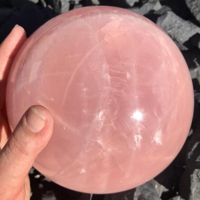 Rose Quartz Grade A Sphere 140mm-Nature's Treasures
