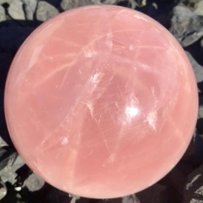Rose Quartz Grade A Sphere 140mm-Nature's Treasures