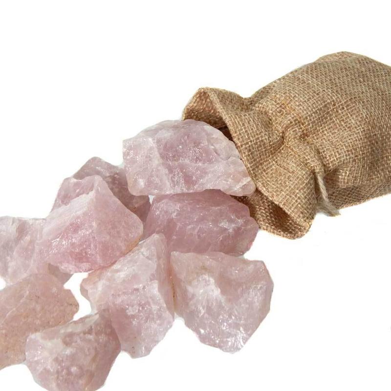 Rough Rose Quartz In 6oz Burlap Bag || Madagascar-Nature's Treasures