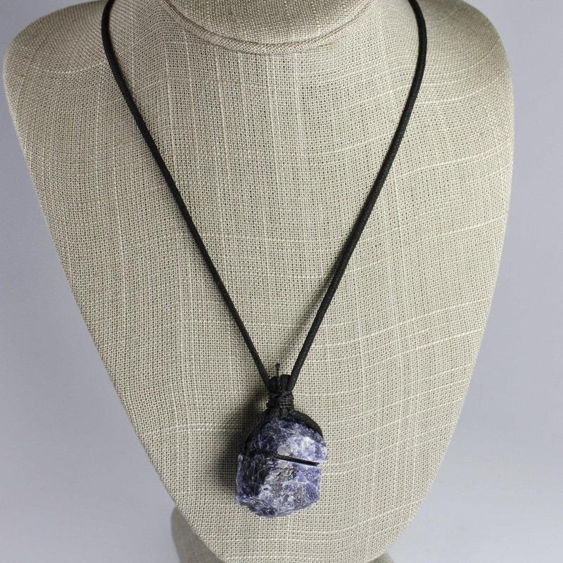 Rough Sodalite On Cord Necklace-Nature's Treasures