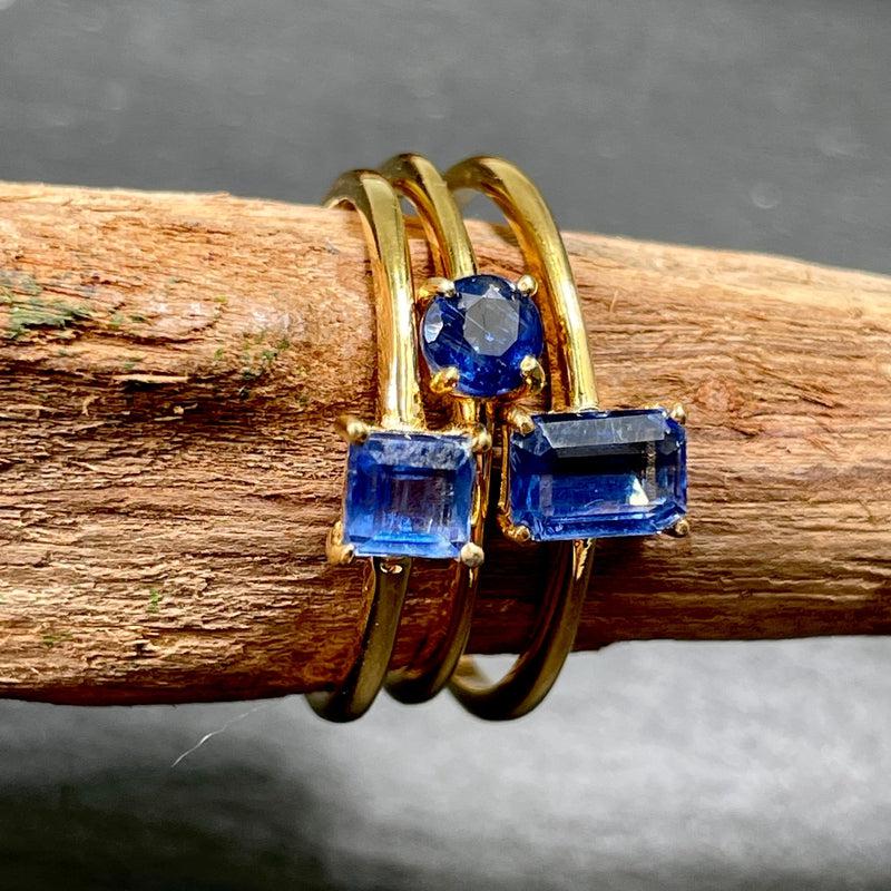 Royal Kings Blue Kyanite Ring || 14K Vermeil Yellow Gold || From Brazil-Nature's Treasures