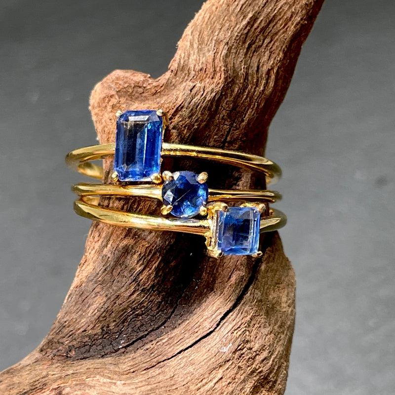 Royal Kings Blue Kyanite Ring || 14K Vermeil Yellow Gold || From Brazil-Nature's Treasures