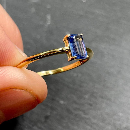 Royal Kings Blue Kyanite Ring || 14K Vermeil Yellow Gold || From Brazil-Nature's Treasures