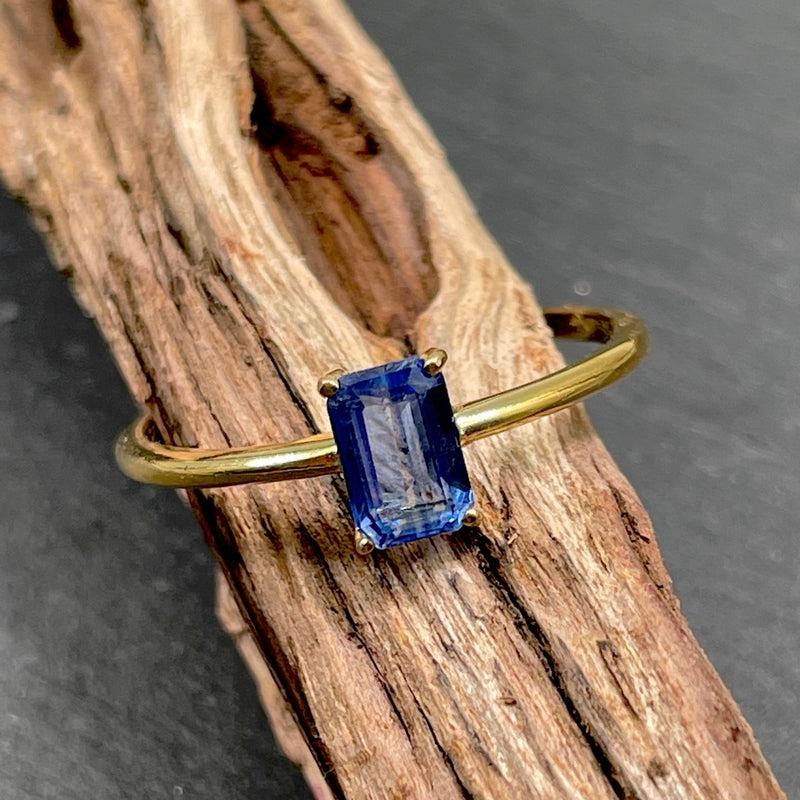 Royal Kings Blue Kyanite Ring || 14K Vermeil Yellow Gold || From Brazil-Nature's Treasures