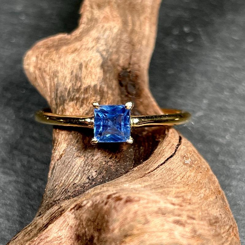 Royal Kings Blue Kyanite Ring || 14K Vermeil Yellow Gold || From Brazil-Nature's Treasures