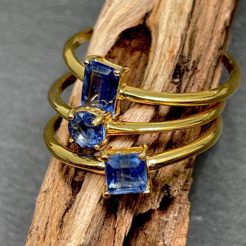 Royal Kings Blue Kyanite Ring || 14K Vermeil Yellow Gold || From Brazil-Nature's Treasures
