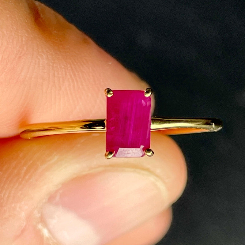 Royal Queens Natural Ruby Ring || 14K Vermeil Yellow Gold || Africa-Nature's Treasures