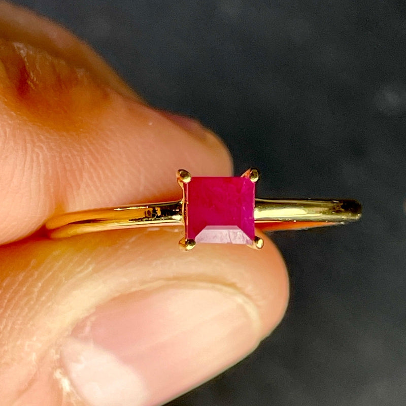 Natural Enhanced 8-8.75ct Ruby and Diamond Ring in 9ct Yellow Gold – Shiels  Jewellers