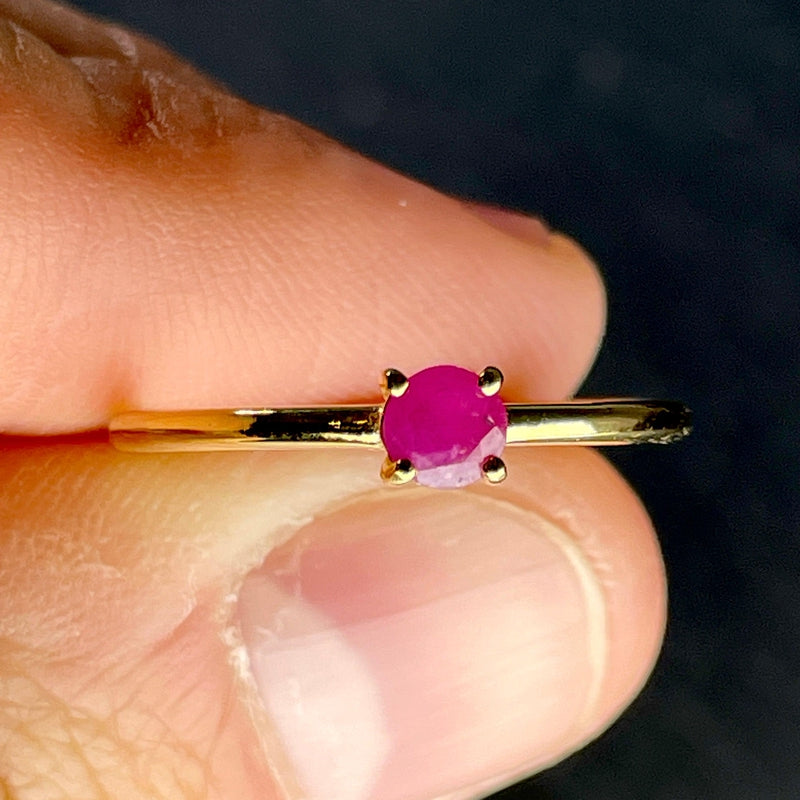 Royal Queens Natural Ruby Ring || 14K Vermeil Yellow Gold || Africa-Nature's Treasures