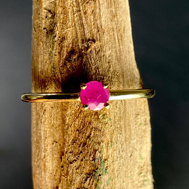 Royal Queens Natural Ruby Ring || 14K Vermeil Yellow Gold || Africa-Nature's Treasures