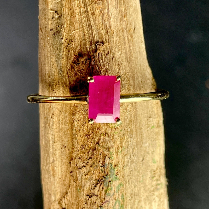 Royal Queens Natural Ruby Ring || 14K Vermeil Yellow Gold || Africa-Nature's Treasures