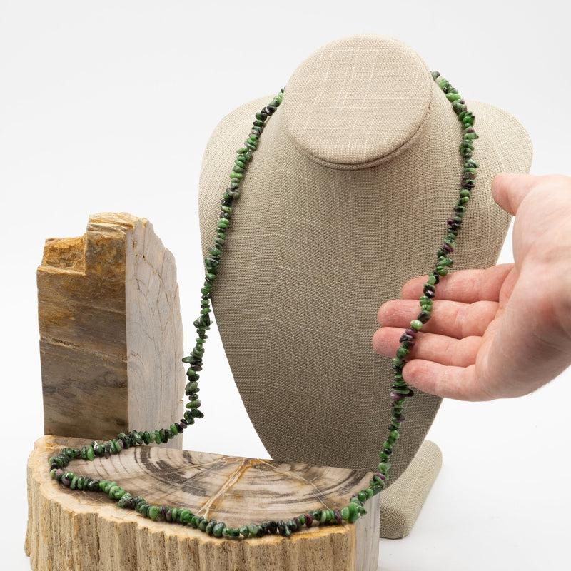 Ruby Zoisite Chip Necklace-Nature's Treasures