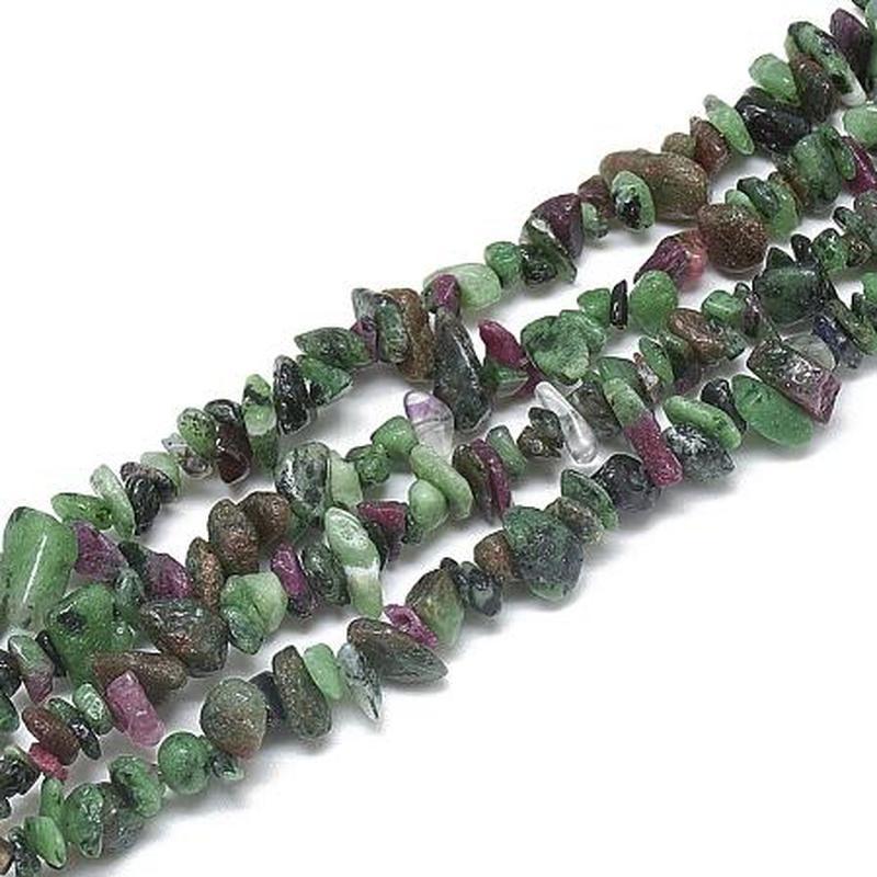 Ruby Zoisite Chip Necklace-Nature's Treasures