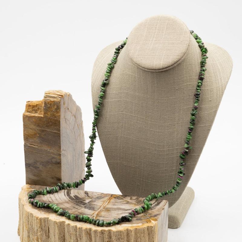Ruby Zoisite Chip Necklace-Nature's Treasures