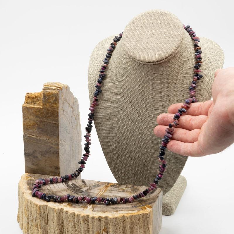 Ruby and Sapphire Chip Necklace-Nature's Treasures