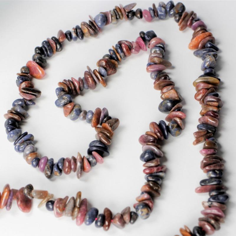 Ruby and Sapphire Chip Necklace-Nature's Treasures