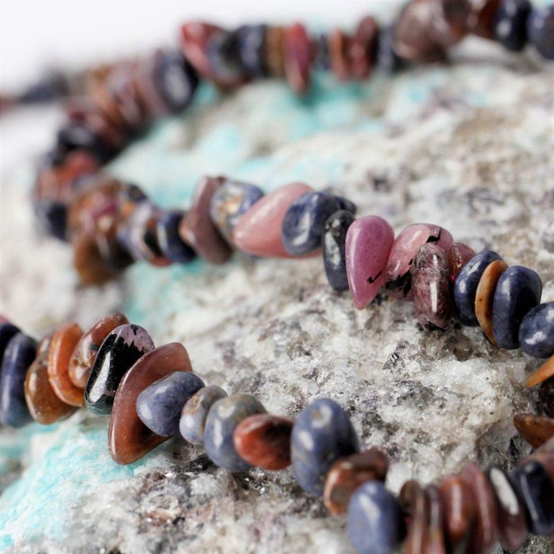 Ruby and Sapphire Chip Necklace-Nature's Treasures