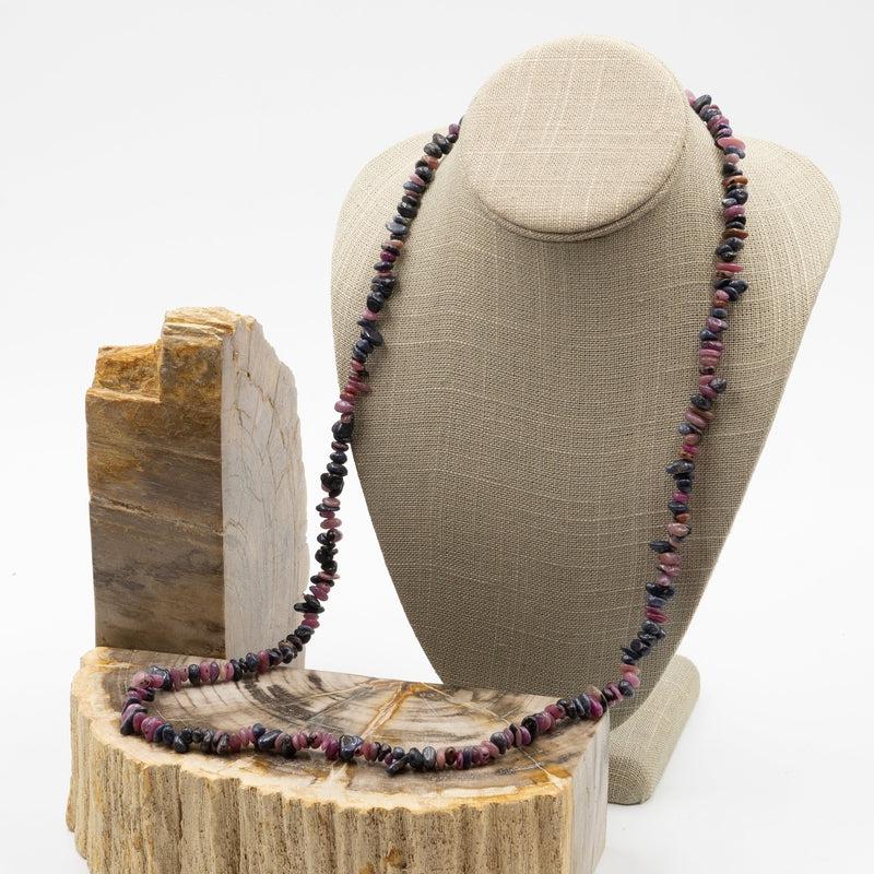 Ruby and Sapphire Chip Necklace-Nature's Treasures