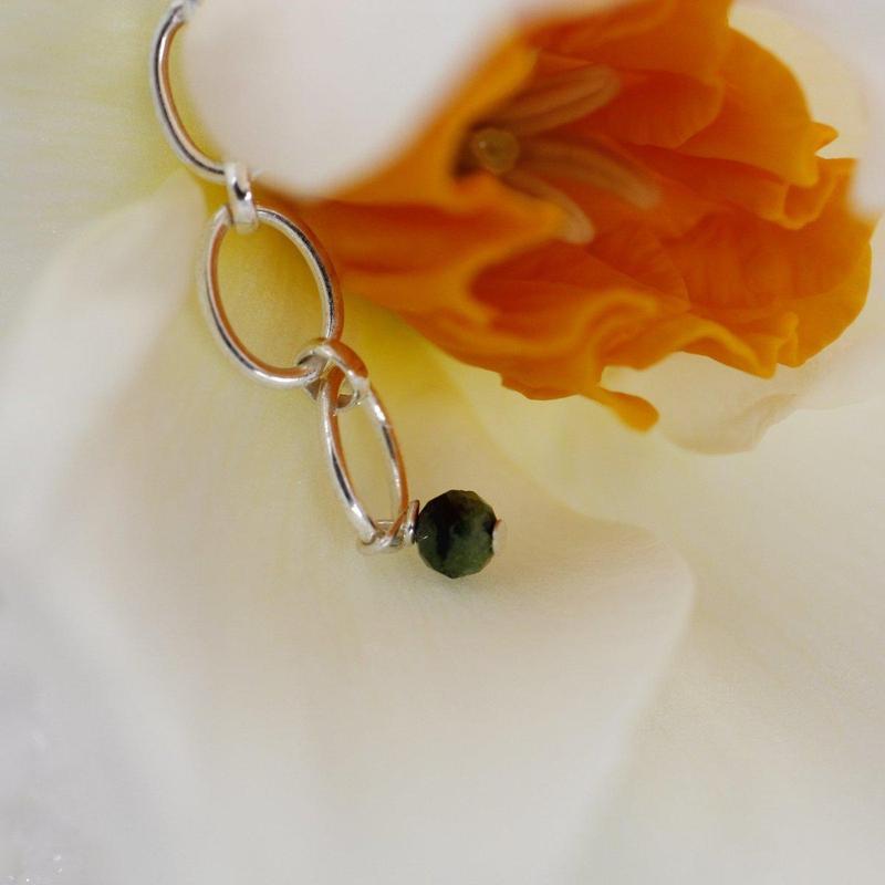 Ruby in Zoisite Dainty Faceted Necklace || .925 Sterling Silver-Nature's Treasures