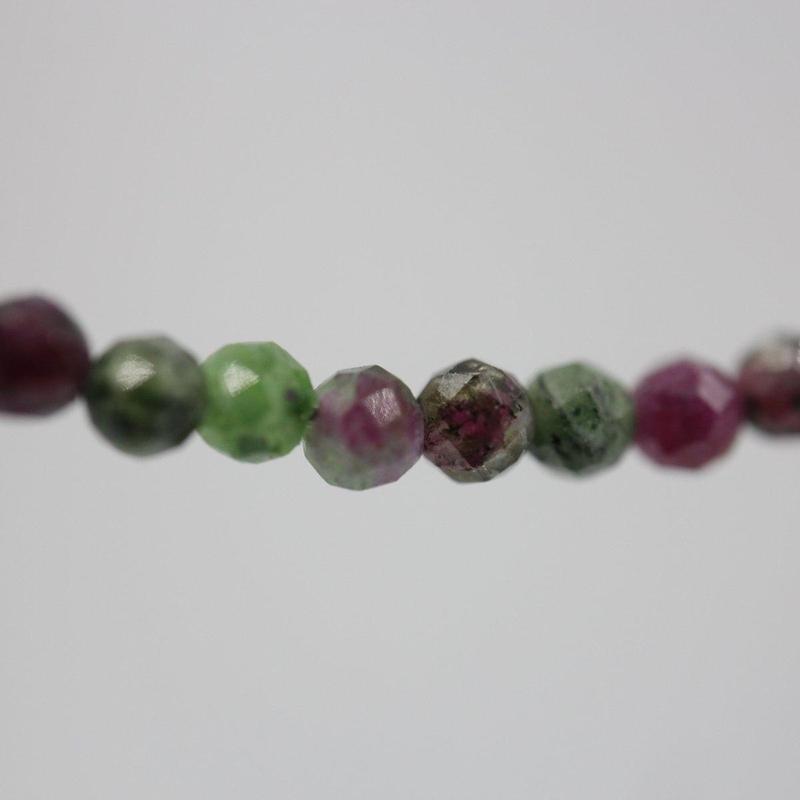 Ruby in Zoisite Dainty Faceted Necklace || .925 Sterling Silver-Nature's Treasures