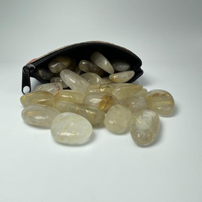 Rutilated Quartz Tumbles || Determination & Protection || India-Nature's Treasures