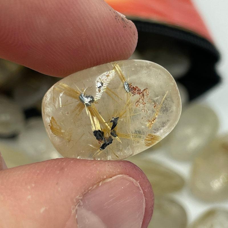 Rutilated Quartz Tumbles || Determination & Protection || India-Nature's Treasures