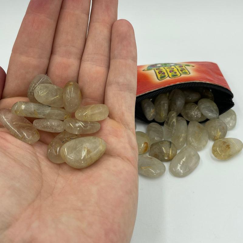 Rutilated Quartz Tumbles || Determination & Protection || India-Nature's Treasures