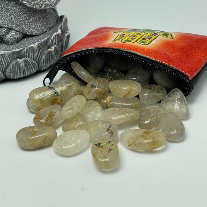 Rutilated Quartz Tumbles || Determination & Protection || India-Nature's Treasures