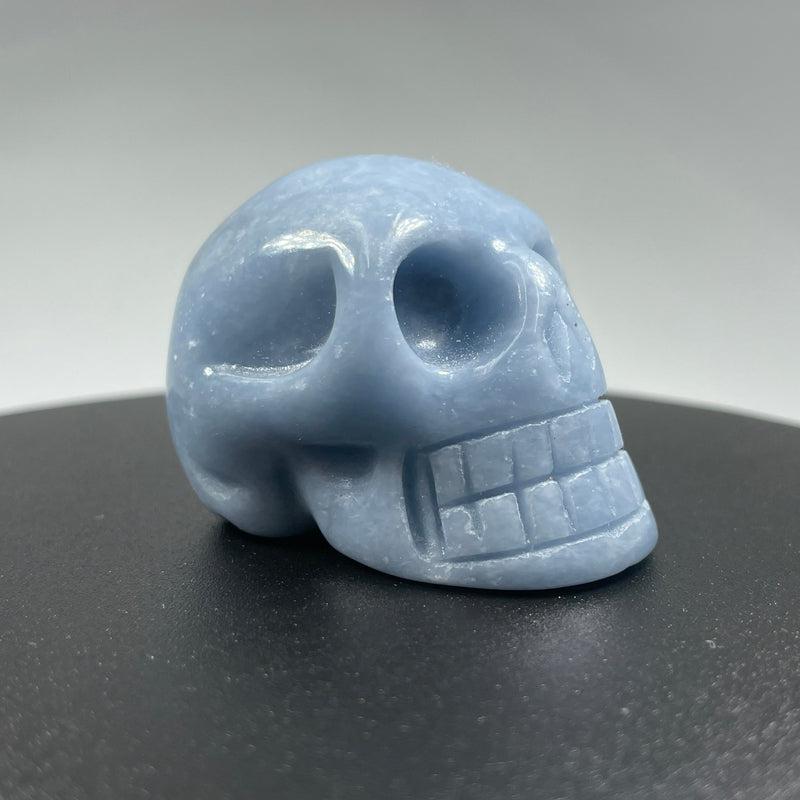 SHOW PRODUCT: Angelite Crystal Skull Carving-Nature's Treasures