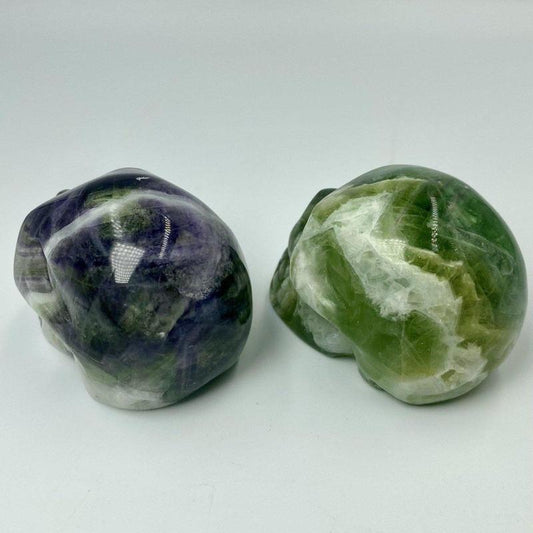 Polished Fluorite Skull Carvings || Brazil-Nature's Treasures