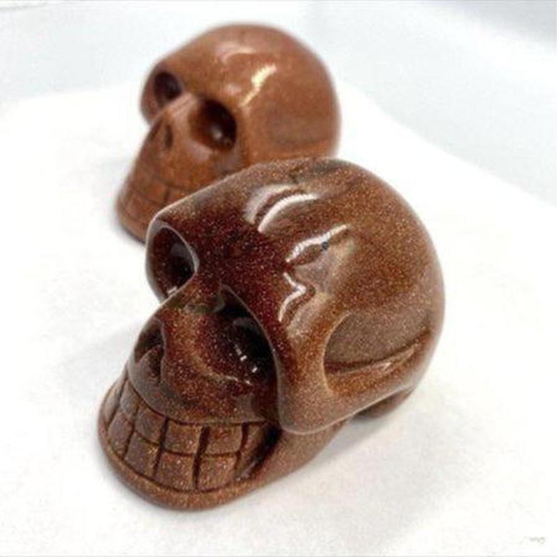 SHOW PRODUCT: Goldstone Skull Carving-Nature's Treasures