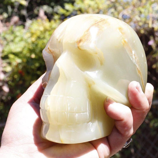 SHOW PRODUCT- Green Calcite Skull-Nature's Treasures