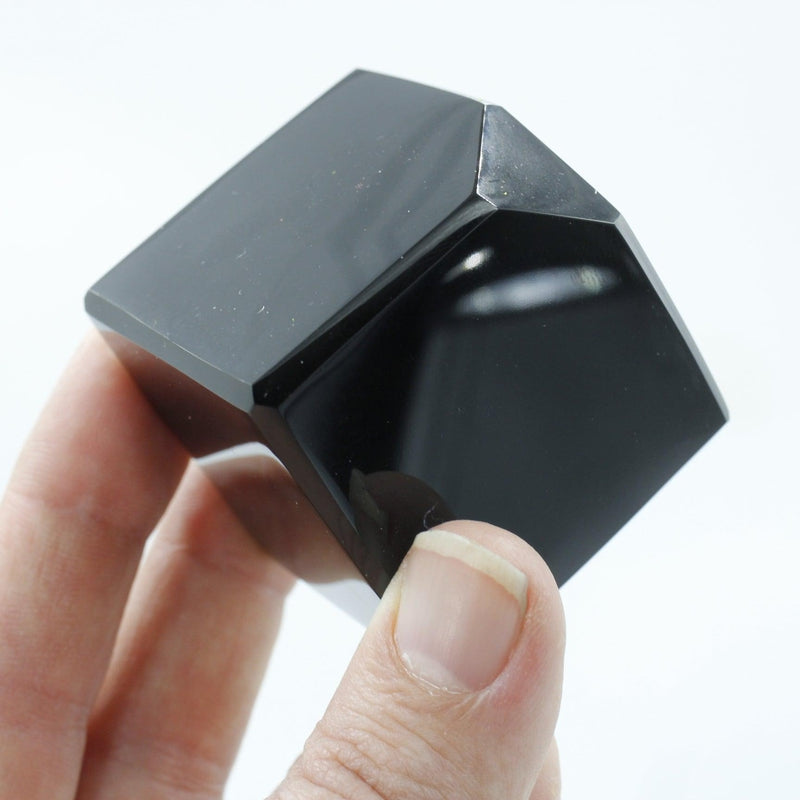 SHOW PRODUCT: Polished Small Black Obsidian Glass Cube Carvings-Nature's Treasures