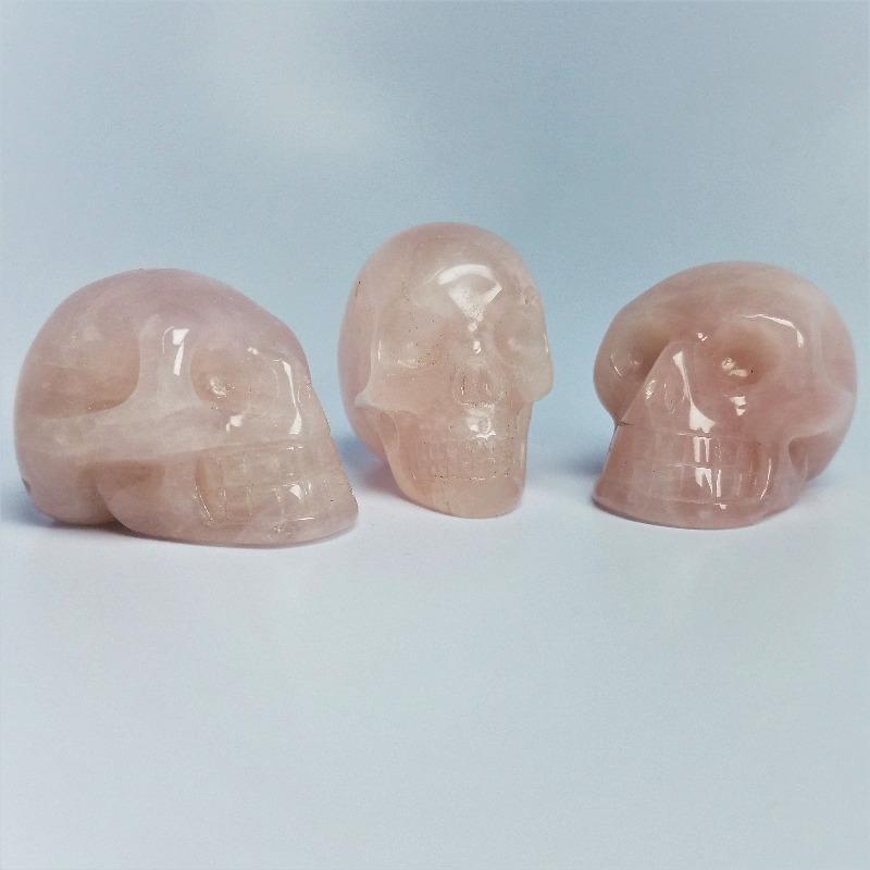 SHOW PRODUCT- Rose Quartz Skull Carvings || Brazil-Nature's Treasures