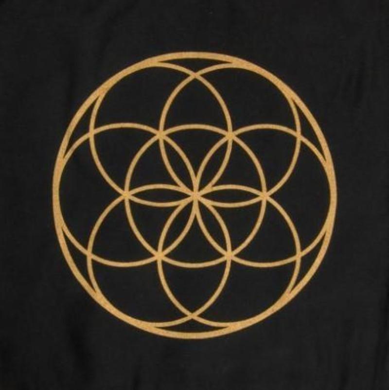 Seed of Life Cotton Crystal & Pendulum Grid Mat