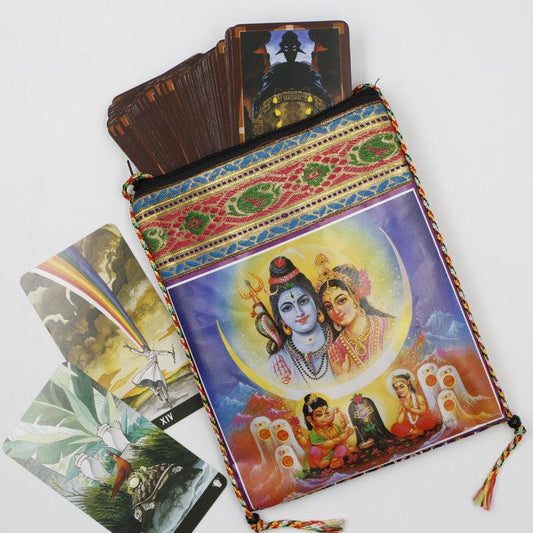 Shiva & Parvati Accessory Pouch Bag-Nature's Treasures
