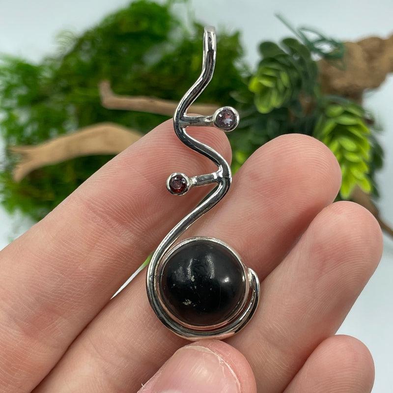 Shungite Pathworker Pendant || .925 Sterling Silver-Nature's Treasures