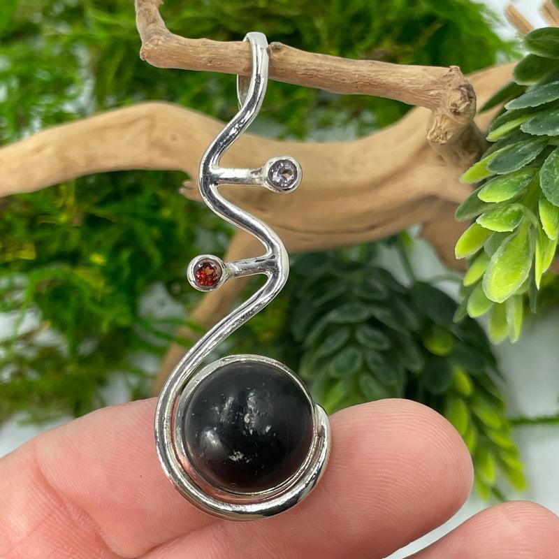 Shungite Pathworker Pendant || .925 Sterling Silver-Nature's Treasures