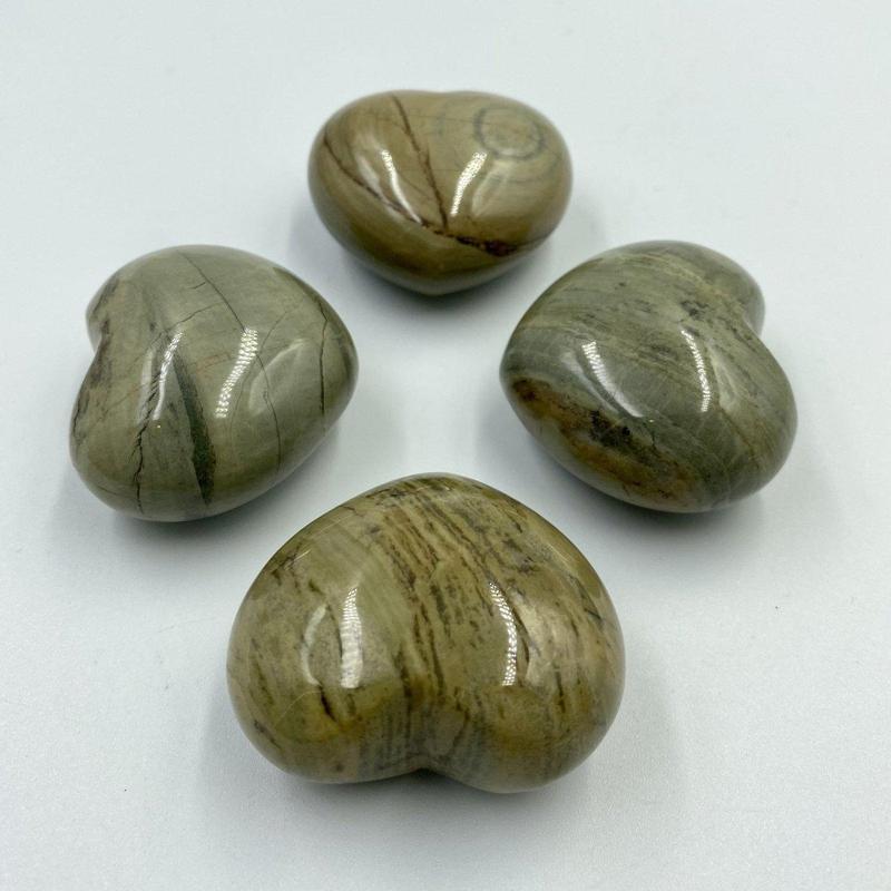 Silver Leaf Jasper Puff Heart-Nature's Treasures