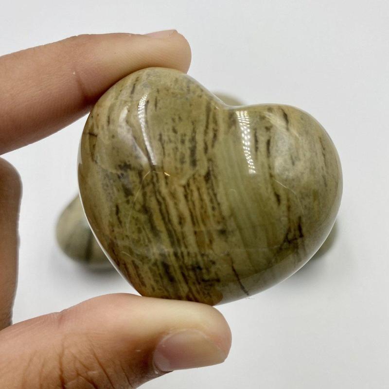 Silver Leaf Jasper Puff Heart-Nature's Treasures