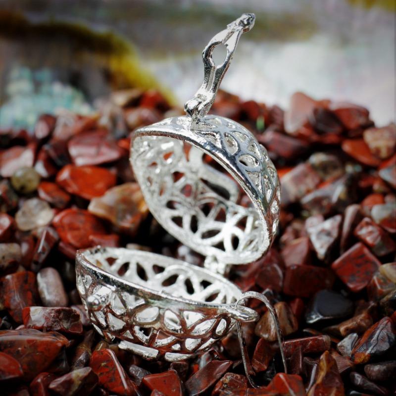 Sterling Silver And Crystal Cage Necklace