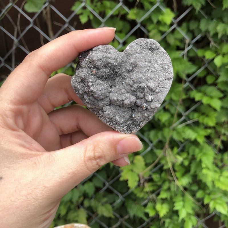 Silver Plated Amethyst Heart Cluster-Nature's Treasures