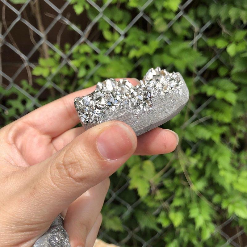 Silver Plated Amethyst Heart Cluster-Nature's Treasures